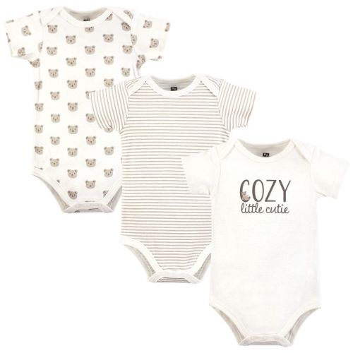 Hudson Baby Cotton Bodysuits, Cozy Cutie, 3-6 Months