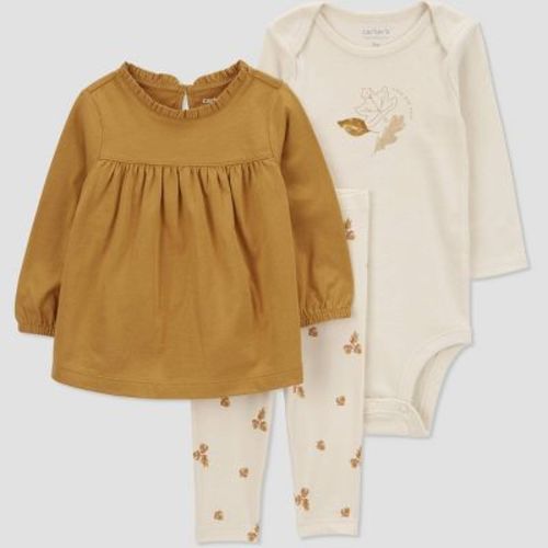 Carter's Just One You® Baby Girls' Foliage Top & Bottom Set - Brown, Size: 9M