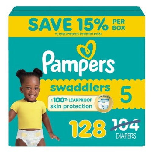 Pampers Swaddlers Sensitive Disposable Diapers - Size 5 - 128ct