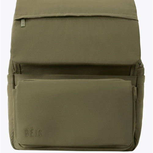 BÉIS 'The Ultimate Diaper Backpack' in Olive - Green Backpack Diaper Bag