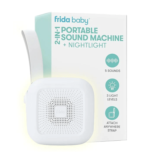 2-in-1 Portable Sound Machine + Nightlight – Frida | The fuss stops here.
