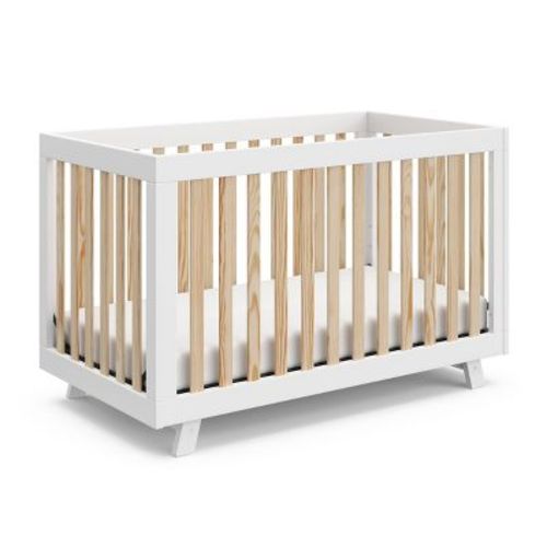 Storkcraft Beckett 3-in-1 Convertible Crib - White/Natural