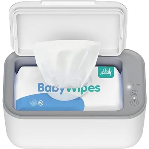 Baby Wipe Warmer, Wipe Warmer and Baby Wet Wipes Dispenser, Smart Precise Temperature Control Large Capacity Evenly Overall Heating Silence, Wipes Warmer for Babies Portable Wipe Warmer (White)
