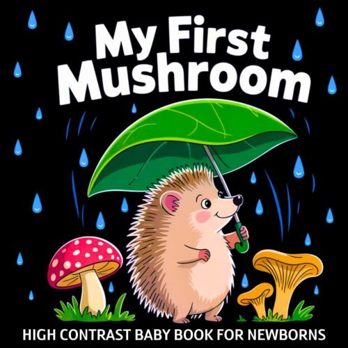 My first Mushroom High Contrast Baby Book for Newborns 0-12 Months: Simple Black and White Forest Fungi Images to Develop Infant Eyesight | Visual Sensory Development Gift for Nature-loving Kids