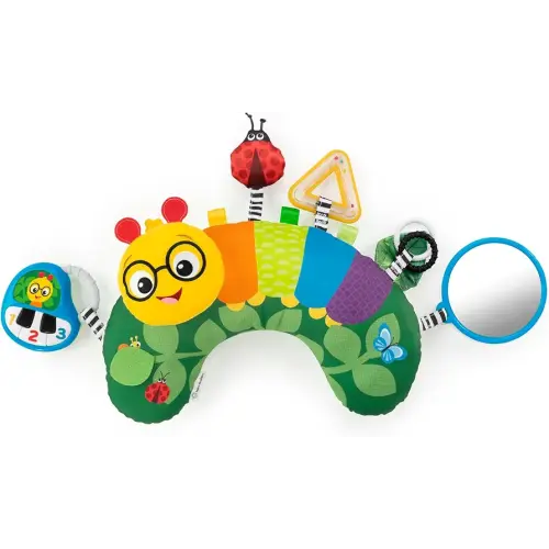 Baby Einstein Cal-a-Pillow Tummy Time Pillow, Multisensory Activity Toys, Sitting Up Play, Cal the Caterpillar, Ages 0+ Months