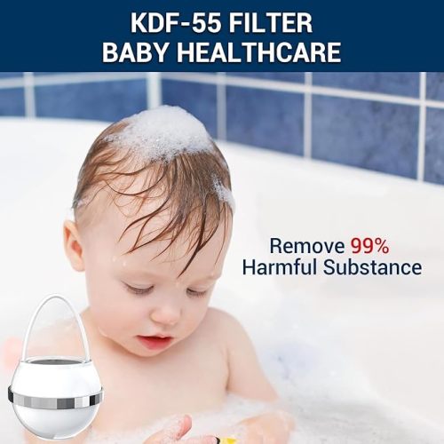 Bath Filter for Tub Faucet,Bathtub Kinder Water Filter,Hard Water Softener,Remove 99% Contaminants,Lead,Chlorine and Fluoride - Improves Skin, Hair and Nails Condition, White, BTBF-051