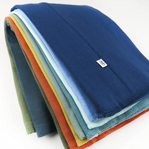 HonestBaby Baby Organic Cotton Knit Burp Cloths Multipack, 10 Pack Rainbow Gems Blues, One Size - 10-pack Rainbow Gems Blues