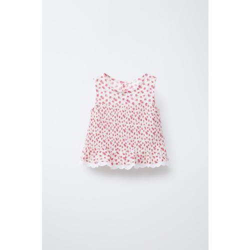 FLORAL TOP - Red | ZARA United States