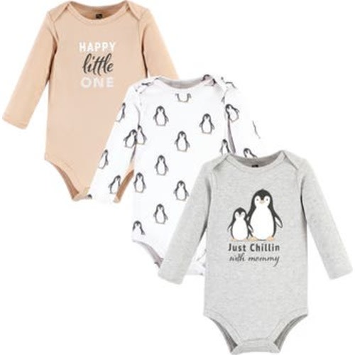 Essential Long-Sleeve Cotton Bodysuit Triple Set