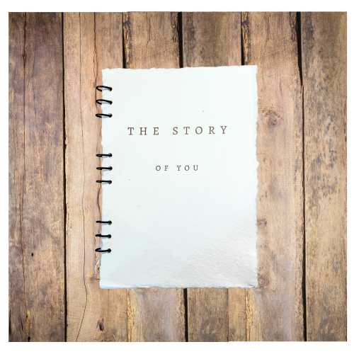 Soft Cream Pages, Handmade Baby Memory Book: Personalized Baby Book, Deckle Edge Paper, Baby Keepsake Book, Baby Milestone Book, Heirloom