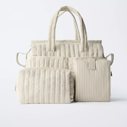 STRIPED MATERNITY BAG