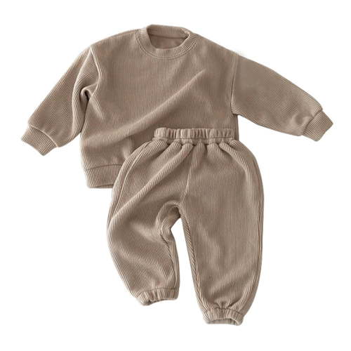 LUOGENLI Baby Boy Pants Black Baby Girls Boys Autumn Solid Cotton Long Sleeve Long Pants Set Outfits Clothes Baby Boy Pants 6-9 Months Neutral Baby Boy Pants 12 Months 6-12 Months