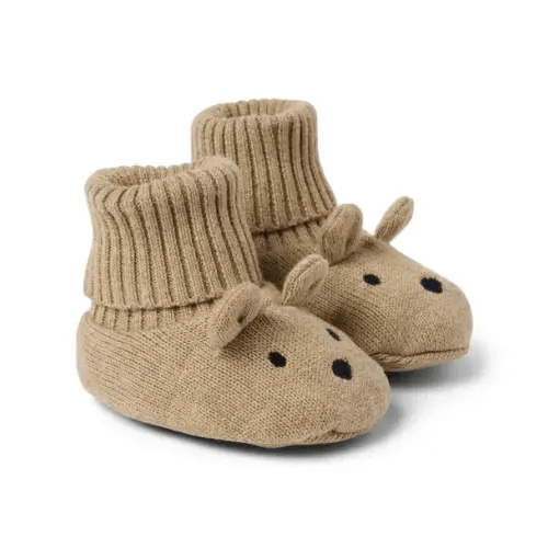 Newborn Caramel Heather Baby Bear Sweater Bootie by Janie and Jack