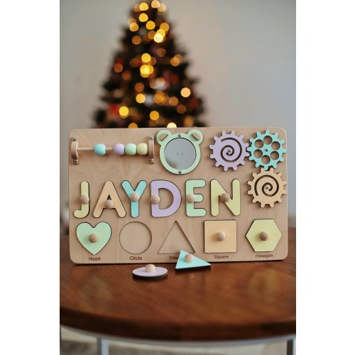 1st Birthday Baby Gift Name Puzzle Personalized Wooden Name Board First Birthday Boy Girl