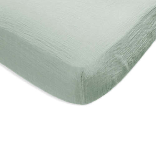 Muslin Fitted Crib Sheet - Jadeite – SwaddleDesigns