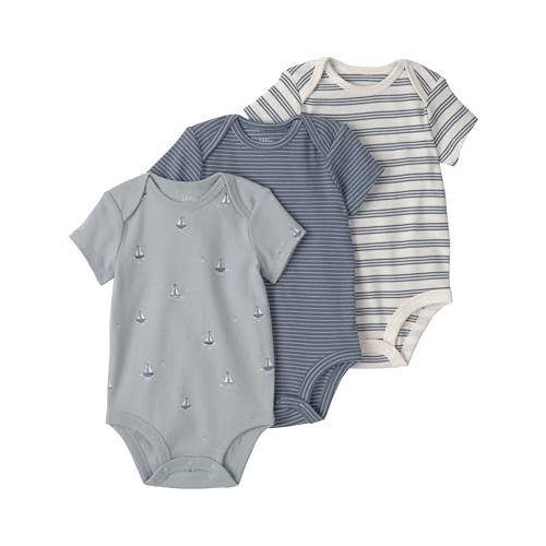 little planet by carter's unisex-baby 3-pack Short Sleeve Bodysuits Made With Organic Cotton
