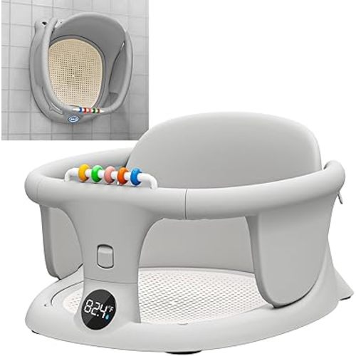 Baby Bath seat for Babies Sitting up Infant Bath tub Portable sit up Seats Bathing Chair Newborn Essentials Toddler Must Haves 0-12 Months Bathtub Sink Bather Sitting Shower Support Travel Ring
