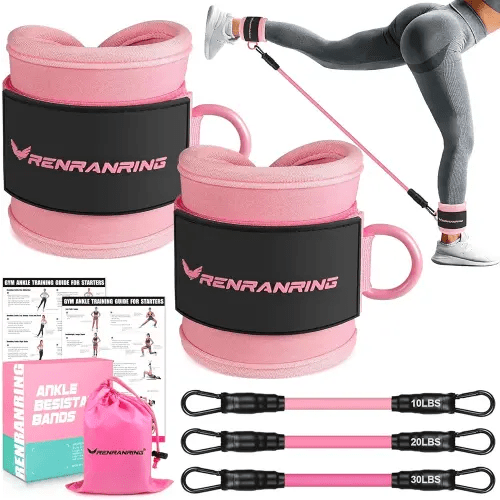Ankle Resistance Bands, Ankle Bands for Working Out with Cuffs, Ankle Resistance Band, Glutes Workout Equipment, Butt Exercise Equipment for Women Legs and Glutes
