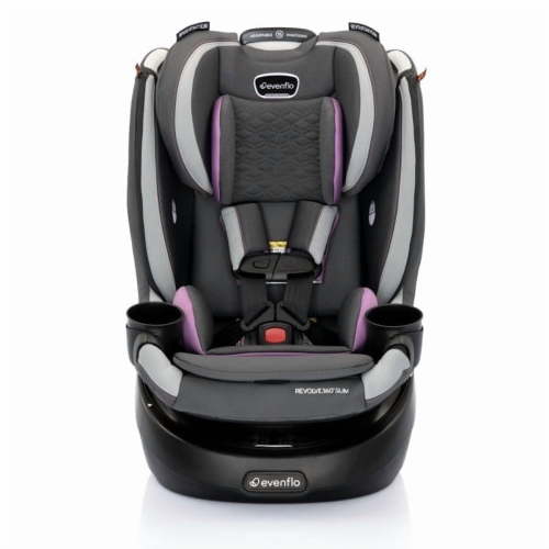 Evenflo Revolve360 Slim 2-in-1 Rotational Car Seat with Quick Clean Cover (Sutton Purple)
