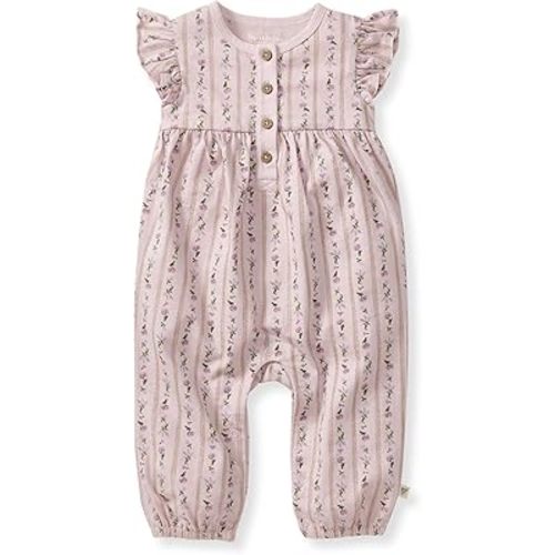 Burt's Bees Baby baby-girls Jumpsuit, 100% Organic Cotton One-piece Sleeveless Outfit Coverall