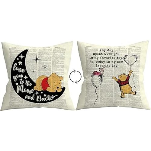 Giosve Funny Pillow Covers Cushion Cover for Sofa Couch Decor, 18x18 in Reversible Flannel Throw Pillow Cover for Children Daughter Son (18x18 in, White-4)