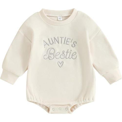 VISGOGO Newborn Infant Baby Boy Girls Oversized Romper Little Dude Sweater Onesie Coming Home Outfit Neutral Clothes