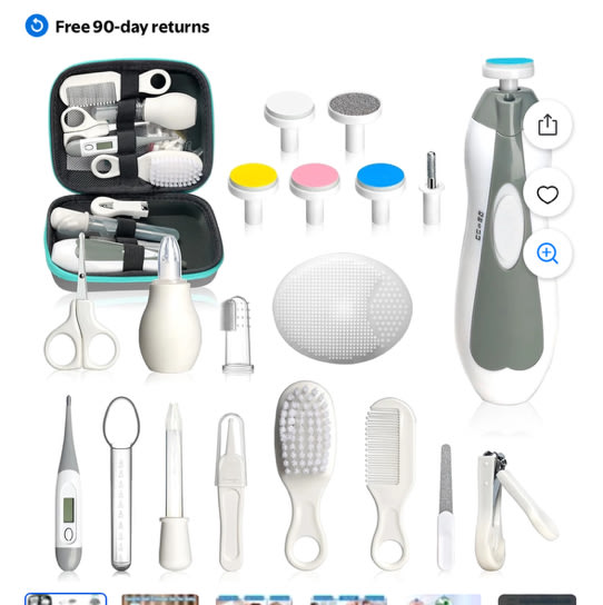 Baby Healthcare and Grooming Kit, Portable Baby Safety Care Set, Baby Essentials kit for Newborn (Grey White 20 in 1) - Walmart.com