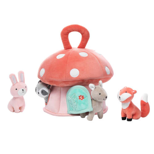 Interactive Plush Mushroom House with Stuffed Animal Toys
– Lambs & Ivy