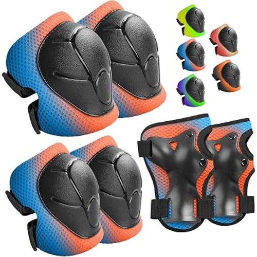 Kids Protective Gear Set Toddler Knee and Elbow Pads with Wrist Guards 3 in 1