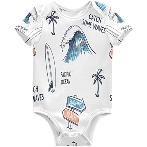 vvfelixl Baby Bodysuits Short Sleeve Cotton Baby Clothes For Boys Funny Baby Suits For Girls 0-24 Months