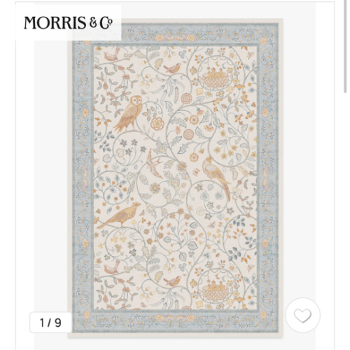 Morris & Co. Newill Ivory & Blue Rug | Ruggable