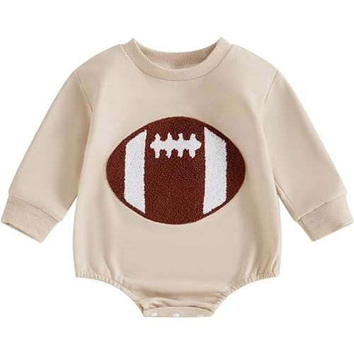 Newborn Baby Boy Girl Fall Outfit Romper Long Sleeve Embroidery Onesie Jumpsuit Bodysuit Cute Infant Winter Clothes