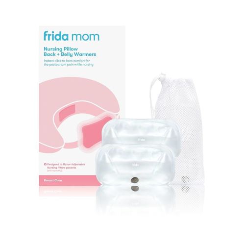 Frida Mom Nursing Pillow Back + Belly Warmers | Reusable Click-to-Heat Relief in an Instant for Back + Belly | 1 set - 2 heat packs