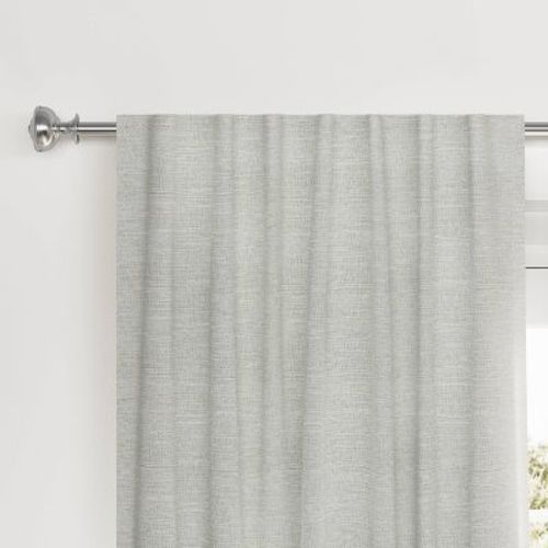50"x84" Blackout Textural Overlay Window Curtain Panel Light Gray - Threshold™