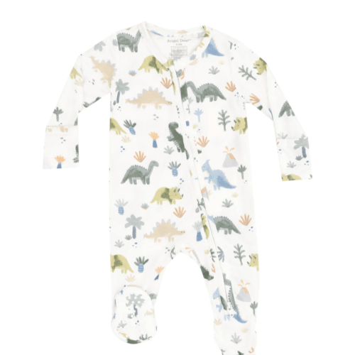 2 Way Zipper Footie - Soft Dinos
