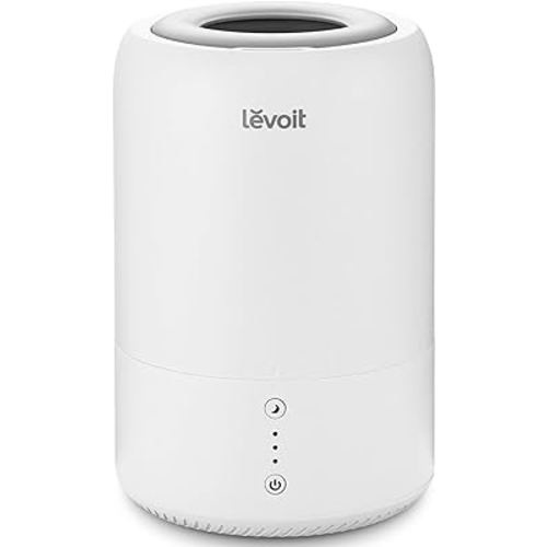 LEVOIT Humidifiers for Baby Bedroom Top Fill Cool Mist for Kids Nursery, Plants with Essential Oil, Built-in Smart Sensor Provides Consistent Humidity, Ultra Quiet Operation, 1.8L, White