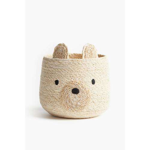 BEAR-SHAPED JUTE STORAGE BASKET