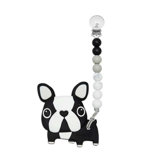 Pacifier Clip Teether Set - Boston Terrier