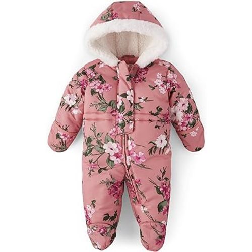The Children's Place Unisex-Baby And Newborn Fleece Hoodie Zip-front Snowsuit BuntingJacket