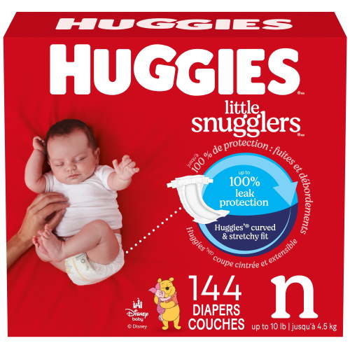 Huggies Little Snugglers Baby Diapers, Mega Colossal Pack, Size NB-5, Count 144-104, Sizes: N-5 | 144-104 Count - Walmart.ca