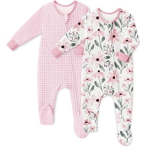 Yoofoss Baby Pajamas Organic Cotton Baby Sleepers for Newborn 0-3 3-6 6-9 Months Boys Girl Clothes Footed Pjs