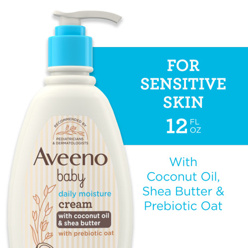 Aveeno Baby Daily Moisturizing Body Lotion Cream for Baby and Toddler with Nourishing Oat, 12 fl oz