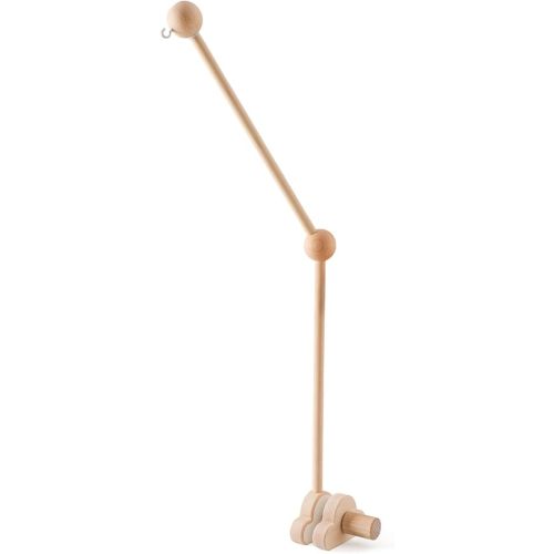 Cot Mobile Arm Wooden Cloud Design Detachable Baby Mobile Hanger Height Adjustable Cute Crib Mobile Arm for Bed Bell Wind Chimes