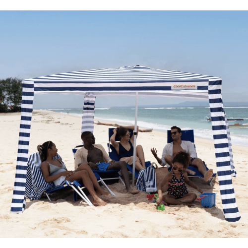 CoolCabana - The World's Best Beach Shelter 8' x 8' and 6' x 6' | UPF 50+ | Beach Shade for the whole family | Strong in the Wind – CoolCabanas