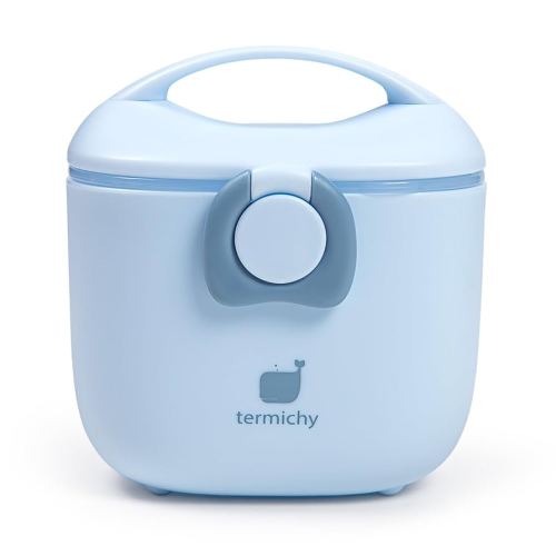 Termichy Baby Formula Dispenser, Portable Milk Powder Dispenser Container with Carry Handle and Scoop for Travel Outdoor Activities with Baby Infant, 8.8OZ, 0.55LB, 250g (Light Blue)