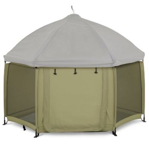 Dream On Me Pop Up Children Playpen Easy Set-up- Indoor Play House And Outdoor Play Tent With Canopy Cover, French White