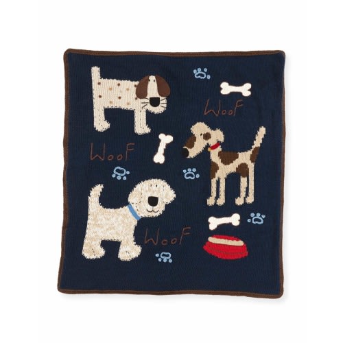 Kid's Woof Woof Knit Blanket