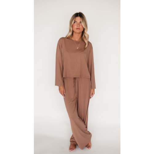 Womens Lounge Set In Mocha