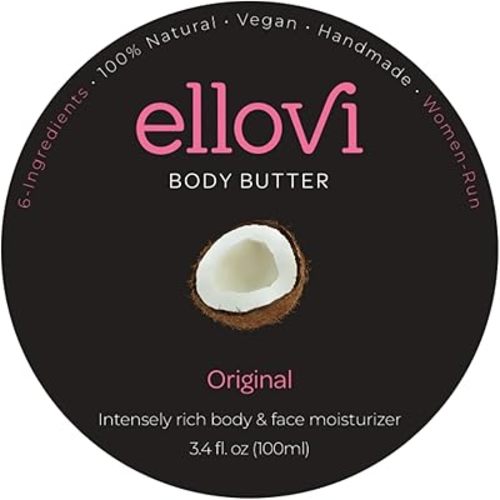 All-Natural Body Butter - Original - Pure Enough to Eat - Made With Just 6 Vegan Ingredients - Ultra-Rich 100% Plant-Based Hydrating Moisturizer For Naturally Healthy Skin (3.4 fl. oz/100ml)