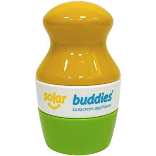 Solar Buddies Sunscreen Applicator - Single Green - BPA-Free Refillable Roll on Sponge Sunscreen, Suncream & Lotion Applicator For Kids, Adults & Families - Holds 3.4fl oz, Perfect Size for Travel